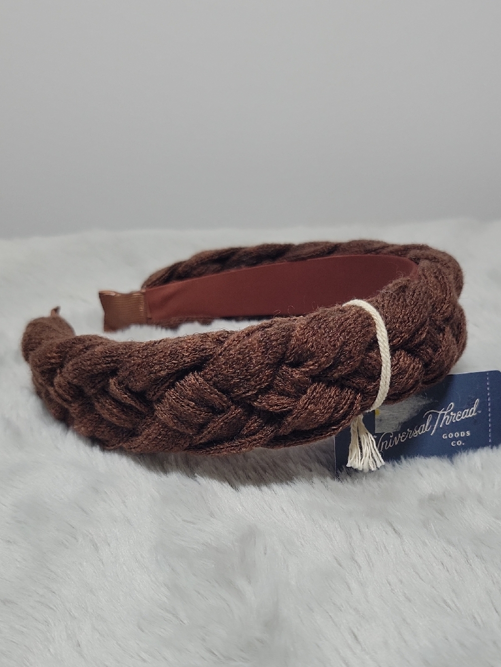 New Universal Thread Brown Sweater Knit Braided Headband❤️